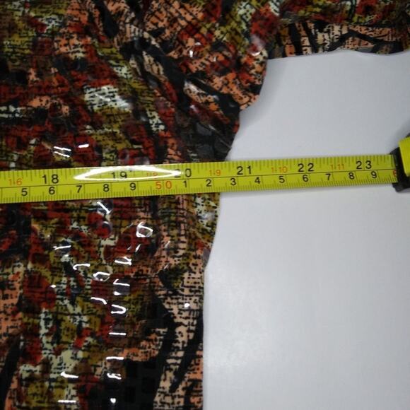 JM Collection Shiny Zippered Blazer Zip Up Top Sequins Animal Print Vintage Sz M - Picture 9 of 10